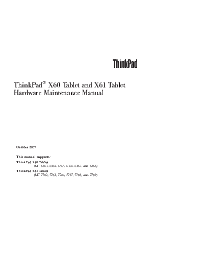 IBM x60-tablet-x61-tablet  IBM thinkpad x60-tablet-x61-tablet.pdf