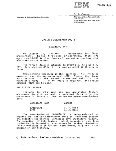 IBM APL Newsletter 2 Dec67  IBM apl APL_Newsletter_2_Dec67.pdf