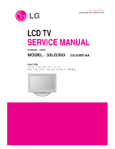 LG 32LG30D Service Manual  LG LCD 32LG30D Service Manual.pdf