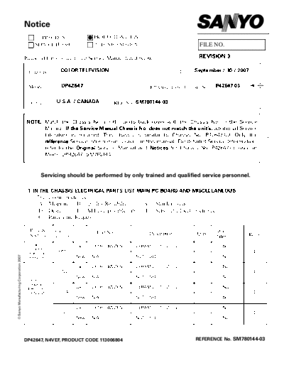 Sanyo Sanyo DP42647 P42647-03 N4VEF [SM]  Sanyo Monitor Sanyo_DP42647_P42647-03_N4VEF_[SM].pdf