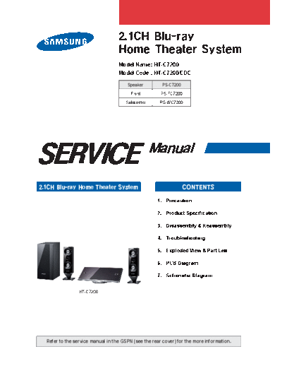 Samsung HTC7200EDC ET-SB-EX-SI 1331200008  Samsung Audio HT-C7200 HTC7200EDC_ET-SB-EX-SI_1331200008.pdf
