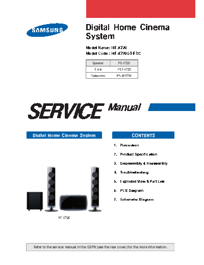 Samsung HTX720GTEDC ET-SB-EX-SI 1282127474  Samsung Audio HT-X720 HTX720GTEDC_ET-SB-EX-SI_1282127474.pdf