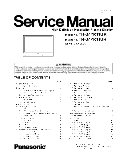 panasonic Panasonic TH-37PR11UK TH-37PR11UH [SM]  panasonic Monitor Panasonic_TH-37PR11UK_TH-37PR11UH_[SM].pdf
