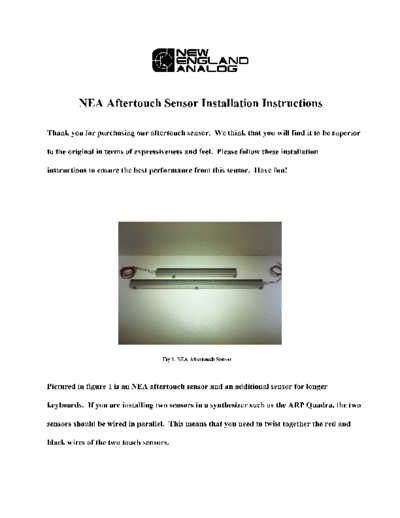 NEA NewEnglandAnalogAftertouchSensorInstallationInstructions (1) . Rare and Ancient Equipment NEA NewEnglandAnalogAftertouchSensorInstallationInstructions (1).pdf
