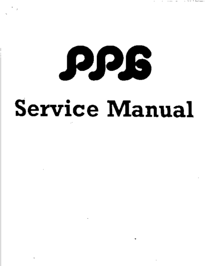 PPG ppgwave2 3servicemanual  . Rare and Ancient Equipment PPG ppgwave2_3servicemanual.pdf