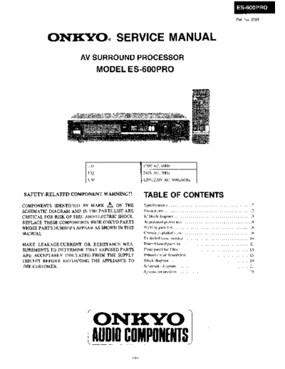 ONKYO hfe   es-600pro service en incomplete  ONKYO Audio ES-600PRO hfe_onkyo_es-600pro_service_en_incomplete.pdf
