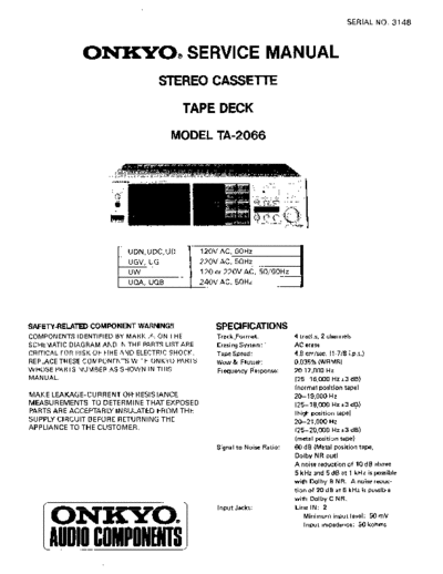 ONKYO hfe onkyo ta-2066 service  ONKYO Audio TA-2066 hfe_onkyo_ta-2066_service.pdf