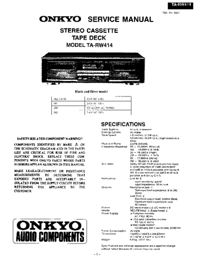 ONKYO hfe onkyo ta-rw414 service  ONKYO Audio TA-RW414 hfe_onkyo_ta-rw414_service.pdf