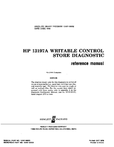 HP 13197-90002 Oct-1976  HP 1000 Diagnostics 13197-90002_Oct-1976.pdf