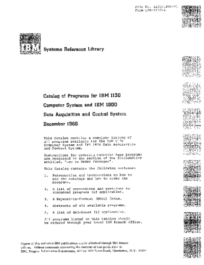 IBM C20-1630-1 1130 Program Catalog Dec66  IBM 1130 program_libr C20-1630-1_1130_Program_Catalog_Dec66.pdf