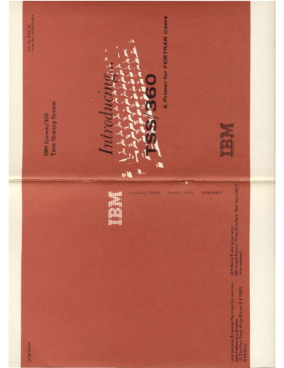 IBM GC28-2048-4 Introducing TSS 360 A Primer for FORTRAN Users Sep70  IBM 360 tss GC28-2048-4_Introducing_TSS_360_A_Primer_for_FORTRAN_Users_Sep70.pdf