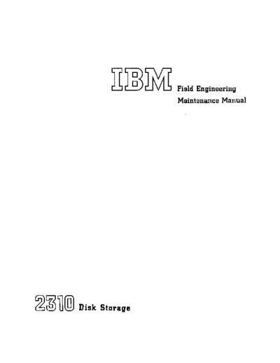 IBM 227-5984-1 2310 Disk Storage FEMM Sep65  IBM dasd 2310 227-5984-1_2310_Disk_Storage_FEMM_Sep65.pdf