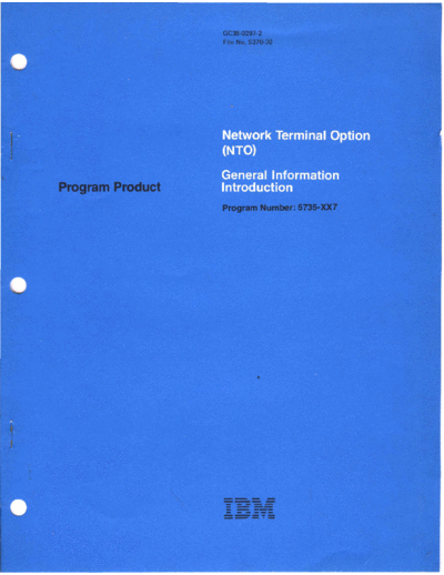 IBM GC38-0297-2 Network Terminal Option General Information Introduction May79 IBM sna acf GC38-0297-2_Network_Terminal_Option_General_Information_Introduction_May79.pdf