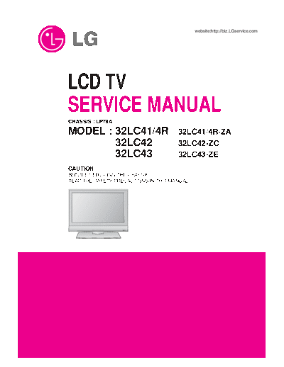 LG lg lp78a chassis 32lc41 lcd tv sm  LG LCD 32LC41 chassis LP78A lg_lp78a_chassis_32lc41_lcd_tv_sm.pdf