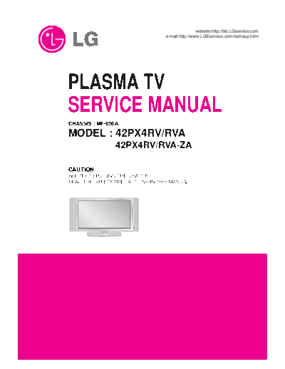 LG 42PX4RV SM 4529239828  LG Plasma 42PX4RV 42PX4RV_SM_4529239828.pdf
