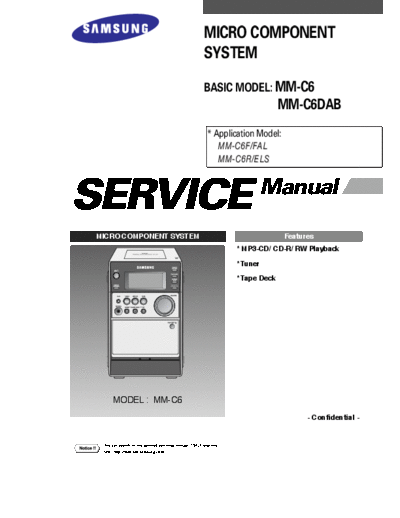 Samsung MMC6 SI 1273036146  Samsung Audio MM-C6 MMC6_SI_1273036146.pdf