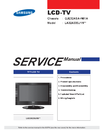 Service manual : Samsung 1-SAMSUNG 1-SAMSUNG.pdf, Samsung LCD TV ...