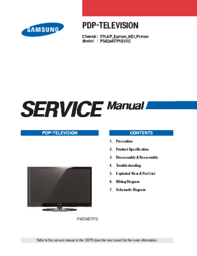 Samsung PS42A457P1DXXC SB-KL-EX-SI 1387366378  Samsung Plasma PS42A457P1DXXC PS42A457P1DXXC_SB-KL-EX-SI_1387366378.pdf