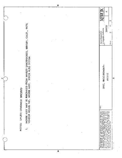 xerox 209920A Spec Procurement Mouse  xerox alto schematics 209920A_Spec_Procurement_Mouse.pdf