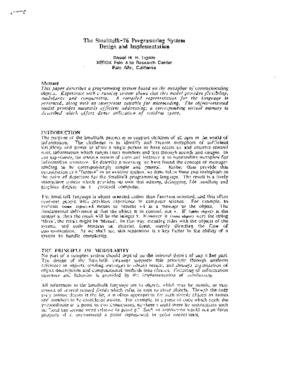 xerox The Smalltalk-76 Programming System Design and Implementation xerox parc techReports The_Smalltalk-76_Programming_System_Design_and_Implementation.pdf