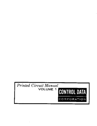 cdc 60042900R PrintedCircuitsManual Vol1 Feb67  . Rare and Ancient Equipment cdc modules 60042900R_PrintedCircuitsManual_Vol1_Feb67.pdf