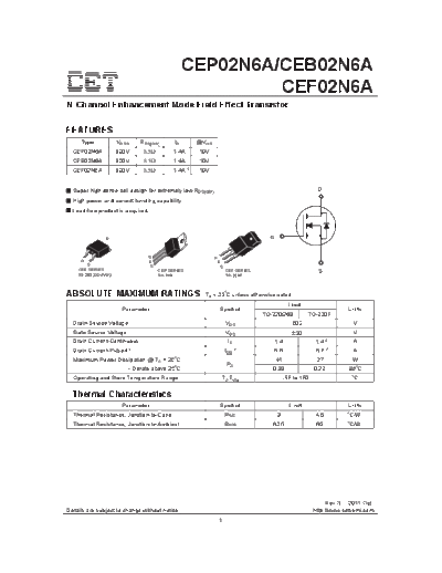 CET cep02n6a ceb02n6a cef02n6a  . Electronic Components Datasheets Active components Transistors CET cep02n6a_ceb02n6a_cef02n6a.pdf