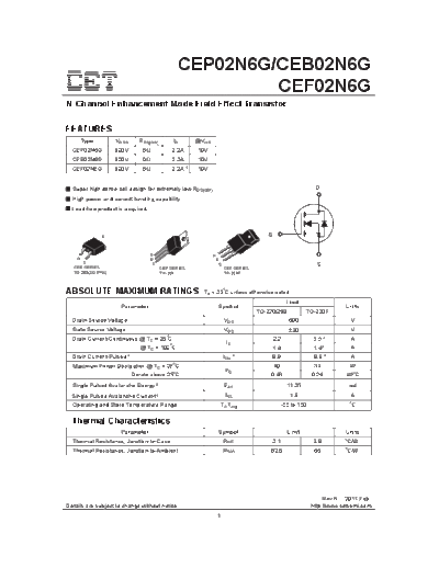 CET cep02n6g ceb02n6g cef02n6g  . Electronic Components Datasheets Active components Transistors CET cep02n6g_ceb02n6g_cef02n6g.pdf