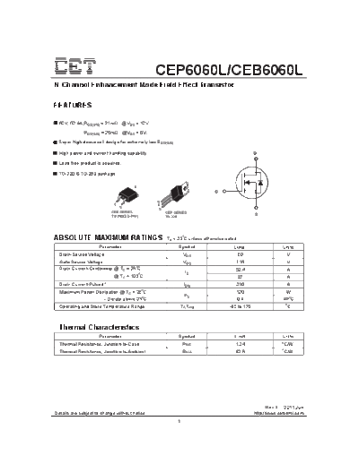 CET cep6060l ceb6060l  . Electronic Components Datasheets Active components Transistors CET cep6060l_ceb6060l.pdf