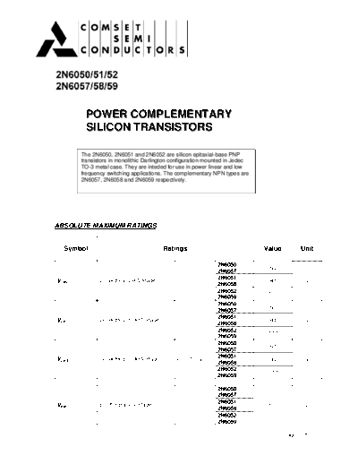 Cpmset 2n6050-2n6051-2n6052-2n6057-2n6058-2n6059  . Electronic Components Datasheets Active components Transistors Cpmset 2n6050-2n6051-2n6052-2n6057-2n6058-2n6059.pdf