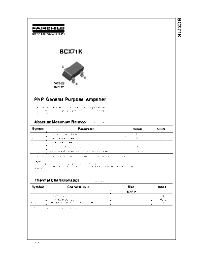 Fairchild Semiconductor bcx71k  . Electronic Components Datasheets Active components Transistors Fairchild Semiconductor bcx71k.pdf