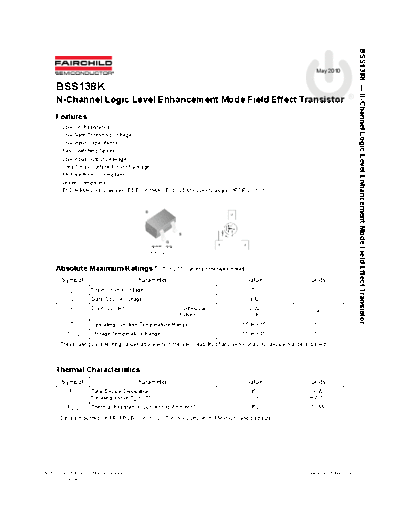 Fairchild Semiconductor bss138k  . Electronic Components Datasheets Active components Transistors Fairchild Semiconductor bss138k.pdf