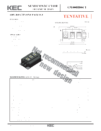 KEC gm400hb06ct  . Electronic Components Datasheets Active components Transistors KEC gm400hb06ct.pdf