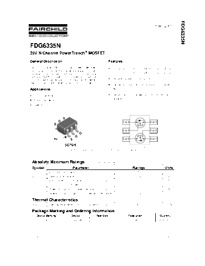 Fairchild Semiconductor fdg6335n  . Electronic Components Datasheets Active components Transistors Fairchild Semiconductor fdg6335n.pdf