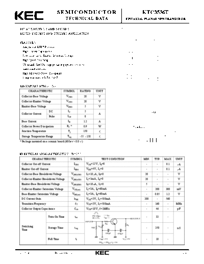 KEC ktc3536t  . Electronic Components Datasheets Active components Transistors KEC ktc3536t.pdf