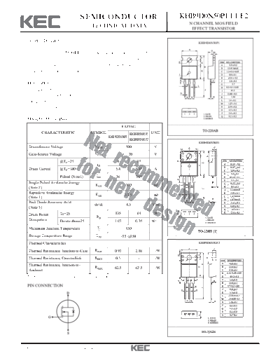 KEC khb9d0n50p1 f1 f2  . Electronic Components Datasheets Active components Transistors KEC khb9d0n50p1_f1_f2.pdf