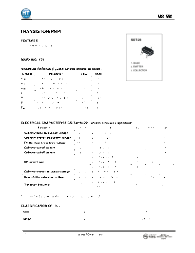 HT Semiconductor m8550  . Electronic Components Datasheets Active components Transistors HT Semiconductor m8550.pdf