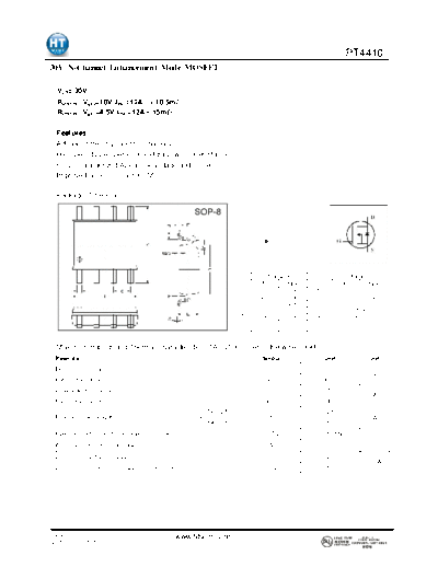 HT Semiconductor pt4410  . Electronic Components Datasheets Active components Transistors HT Semiconductor pt4410.pdf