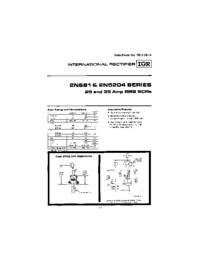 International Rectifier 2n681 2n5204  . Electronic Components Datasheets Active components Transistors International Rectifier 2n681_2n5204.pdf