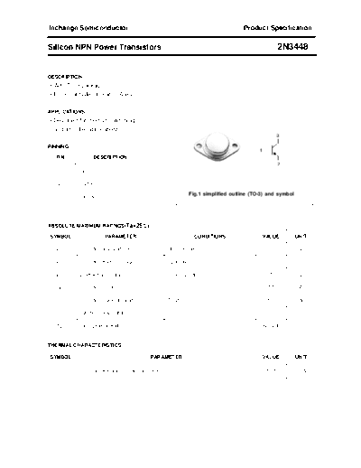 Inchange Semiconductor 2n3448  . Electronic Components Datasheets Active components Transistors Inchange Semiconductor 2n3448.pdf