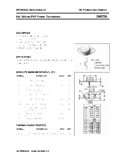 Inchange Semiconductor 2n5739  . Electronic Components Datasheets Active components Transistors Inchange Semiconductor 2n5739.pdf