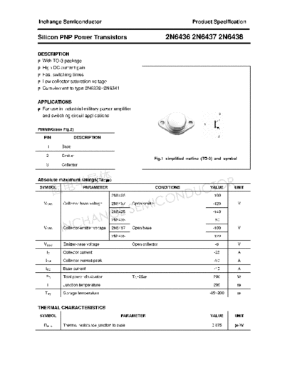 Inchange Semiconductor 2n6436 2n6437 2n6438  . Electronic Components Datasheets Active components Transistors Inchange Semiconductor 2n6436_2n6437_2n6438.pdf