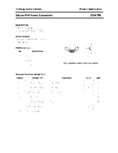 Inchange Semiconductor 2sa756  . Electronic Components Datasheets Active components Transistors Inchange Semiconductor 2sa756.pdf