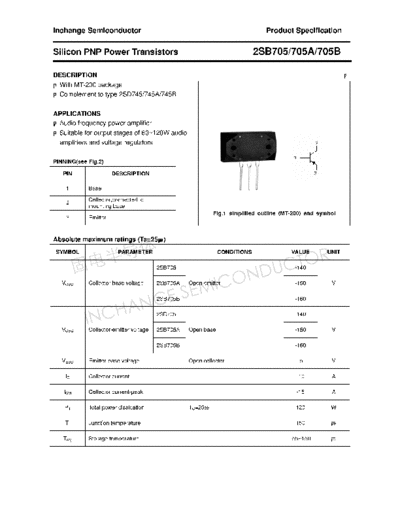 Inchange Semiconductor 2sb705 a b  . Electronic Components Datasheets Active components Transistors Inchange Semiconductor 2sb705_a_b.pdf