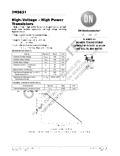 ON Semiconductor 2n5631-d  . Electronic Components Datasheets Active components Transistors ON Semiconductor 2n5631-d.pdf