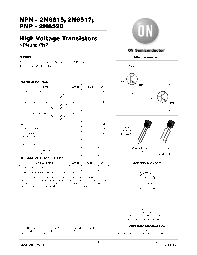 ON Semiconductor 2n6515 2n6517 2n6520  . Electronic Components Datasheets Active components Transistors ON Semiconductor 2n6515_2n6517_2n6520.pdf