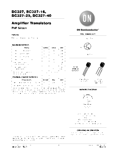 ON Semiconductor bc327 bc32716 bc32725 bc32740 . Electronic Components Datasheets Active components Transistors ON Semiconductor bc327_bc32716_bc32725_bc32740.pdf
