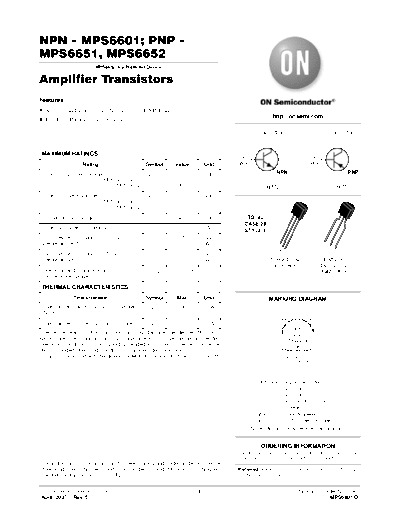 ON Semiconductor mps6601 mps6651 mps6652  . Electronic Components Datasheets Active components Transistors ON Semiconductor mps6601_mps6651_mps6652.pdf