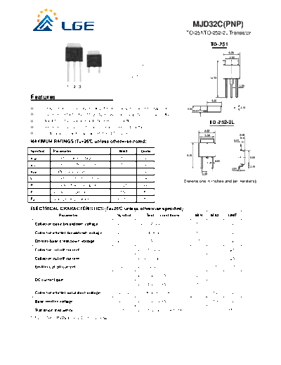 LGE mjd32c  . Electronic Components Datasheets Active components Transistors LGE mjd32c.pdf