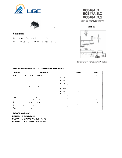 LGE bc846-847-848  . Electronic Components Datasheets Active components Transistors LGE bc846-847-848.pdf