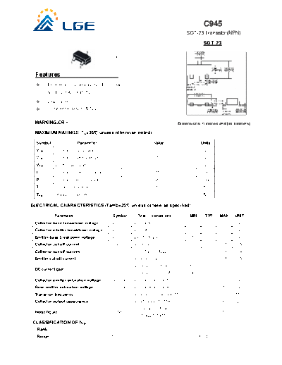 LGE c945 sot-23  . Electronic Components Datasheets Active components Transistors LGE c945_sot-23.pdf